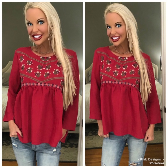 ❤️LAST 1! ❤️ Gorgeous Embroidered Top! - Picture 3 of 4